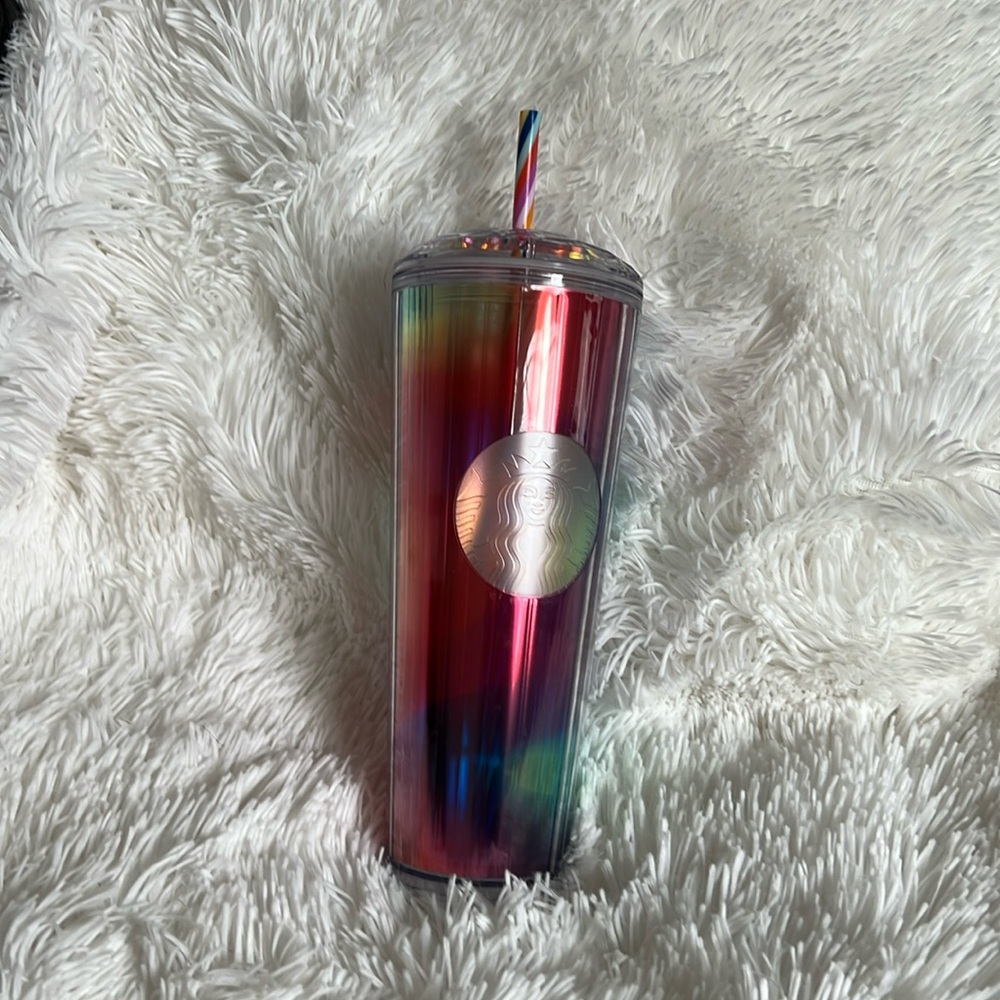 Starbucks Summer 2021 Rainbow Pride Iridescent Kaleidoscope
Dome Tumbler